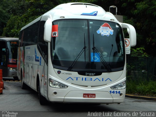 Viação Atibaia São Paulo 1414 na cidade de São Paulo, São Paulo, Brasil, por André Luiz Gomes de Souza. ID da foto: 3895168.