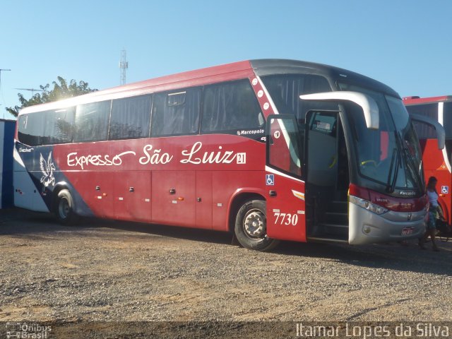 Expresso São Luiz 7730 na cidade de Goiânia, Goiás, Brasil, por Itamar Lopes da Silva. Número da foto: #3894525.