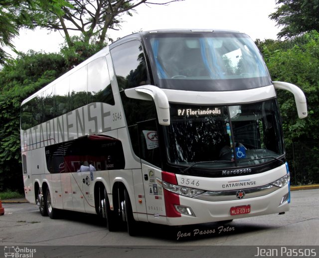 Auto Viação Catarinense 3546 na cidade de São Paulo, São Paulo, Brasil, por Jean Passos. Número da foto: #3893251.