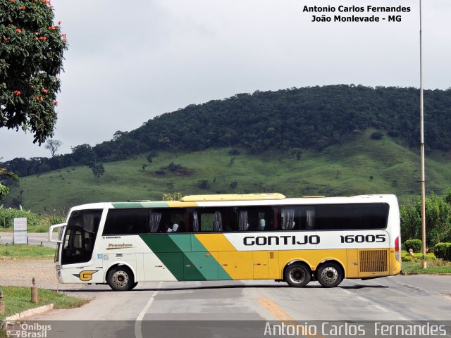 Empresa Gontijo de Transportes 16005 na cidade de João Monlevade, Minas Gerais, Brasil, por Antonio Carlos Fernandes. ID da foto: 3894226.