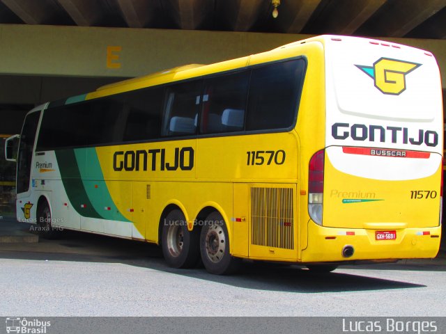 Empresa Gontijo de Transportes 11570 na cidade de Araxá, Minas Gerais, Brasil, por Lucas Borges . Número da foto: #3893504.