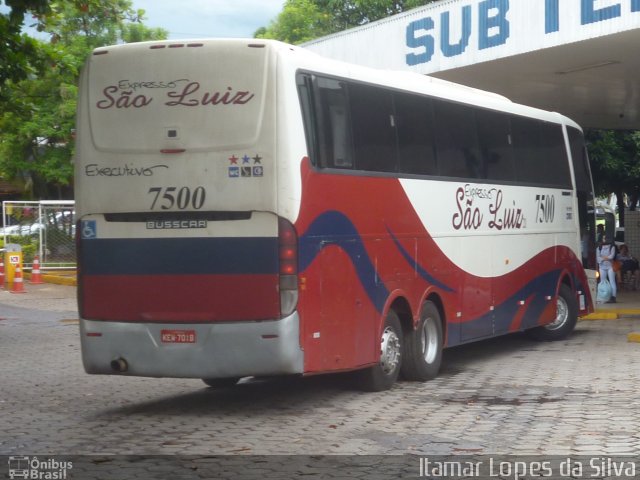 Expresso São Luiz 7500 na cidade de Goiânia, Goiás, Brasil, por Itamar Lopes da Silva. Número da foto: #3894481.