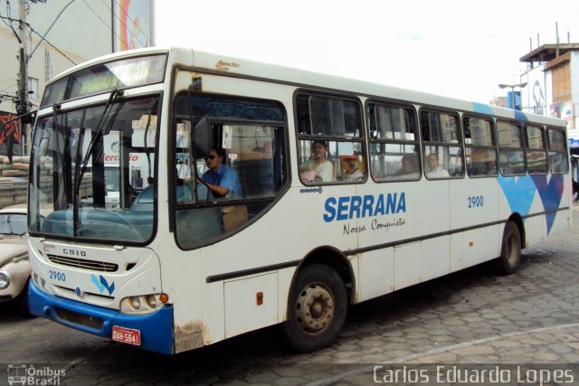 Serrana Transportes e Turismo 2900 na cidade de Vitória da Conquista, Bahia, Brasil, por Carlos Eduardo Lopes. ID da foto: 3897901.