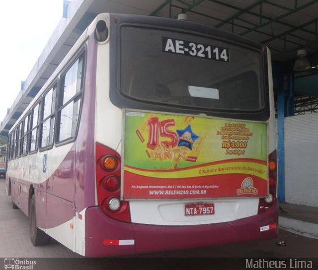 Transurb AE-32114 na cidade de Belém, Pará, Brasil, por Matheus da Costa de Lima. ID da foto: 3895956.