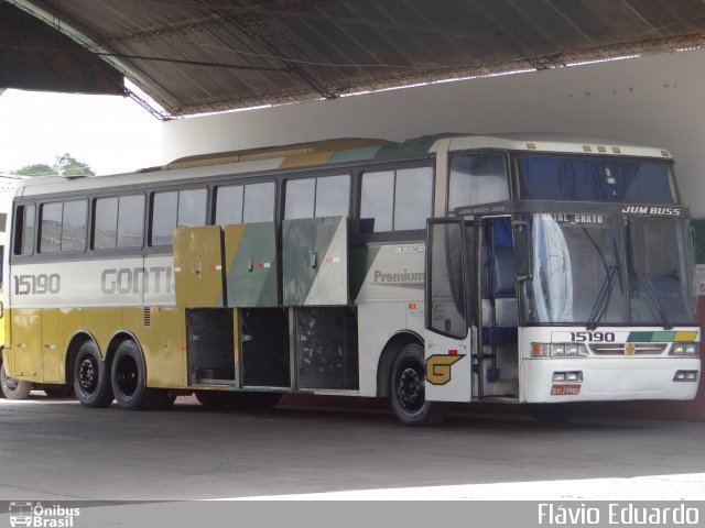 Empresa Gontijo de Transportes 15190 na cidade de Crato, Ceará, Brasil, por Flávio Eduardo. Número da foto: #3896730.