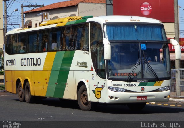 Empresa Gontijo de Transportes 17280 na cidade de Uberaba, Minas Gerais, Brasil, por Lucas Borges . Número da foto: #3896387.