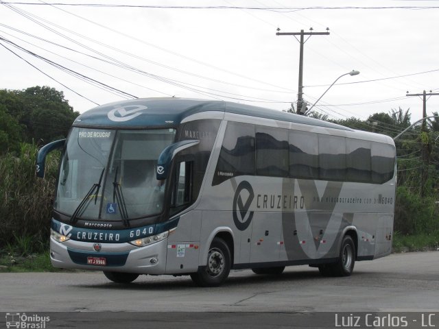 Viação Cruzeiro 6040 na cidade de Recife, Pernambuco, Brasil, por Luiz Carlos de Santana. Número da foto: #3896866.