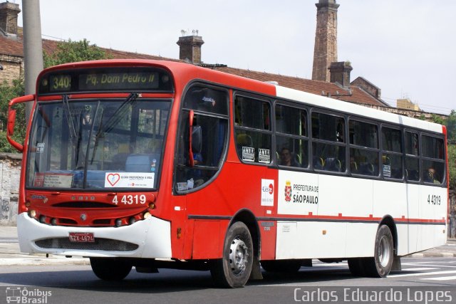 Nova Aliança  4 > Empresa de Transportes Novo Horizonte 4 4319 na cidade de São Paulo, São Paulo, Brasil, por Carlos Eduardo Lopes. ID da foto: 3897945.