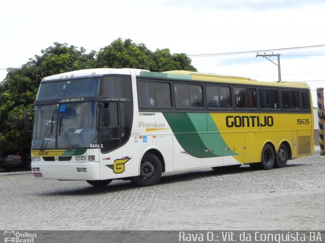 Empresa Gontijo de Transportes 15635 na cidade de Vitória da Conquista, Bahia, Brasil, por Rava Ogawa. ID da foto: 3896635.