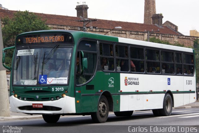 Via Sul Transportes Urbanos 5 3013 na cidade de São Paulo, São Paulo, Brasil, por Carlos Eduardo Lopes. ID da foto: 3897929.