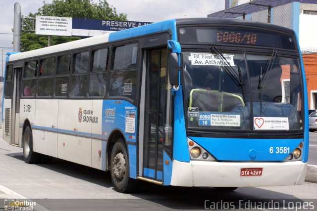 Viação Paratodos > São Jorge > Metropolitana São Paulo > Mobibrasil 6 3581 na cidade de São Paulo, São Paulo, Brasil, por Carlos Eduardo Lopes. Número da foto: #3897918.
