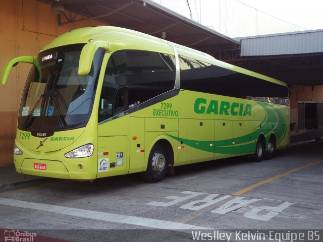 Viação Garcia 7299 na cidade de Sorocaba, São Paulo, Brasil, por Weslley Kelvin Batista. Número da foto: #3899863.