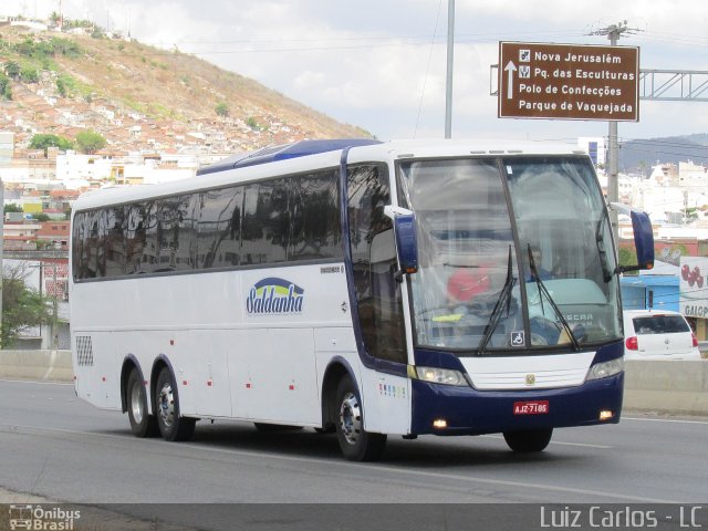 Saldanha Turismo 7185 na cidade de Caruaru, Pernambuco, Brasil, por Luiz Carlos de Santana. ID da foto: 3899891.