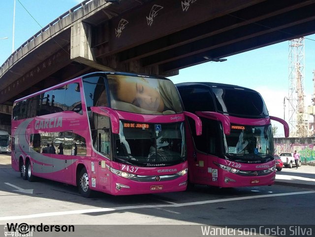 Viação Garcia 7137 na cidade de Rio de Janeiro, Rio de Janeiro, Brasil, por Wanderson Costa Silva. Número da foto: #3902482.