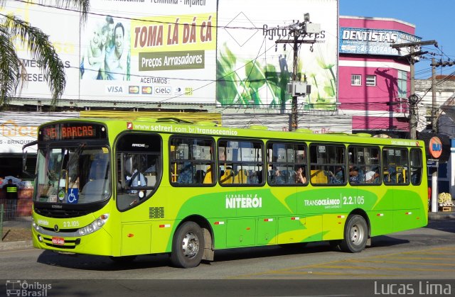 Santo Antônio Transportes Niterói 2.2.105 na cidade de Niterói, Rio de Janeiro, Brasil, por Lucas Lima. ID da foto: 3903381.