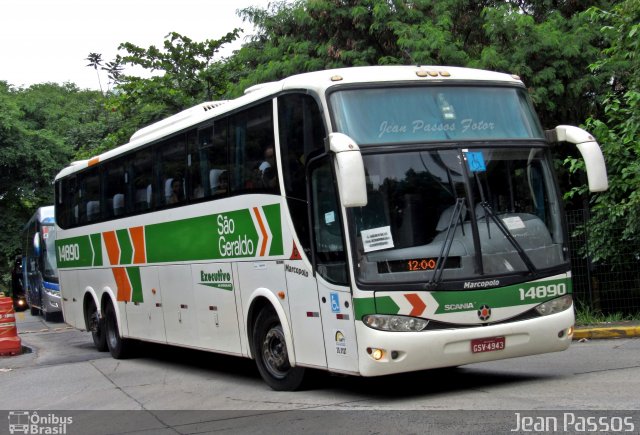 Cia. São Geraldo de Viação 14890 na cidade de São Paulo, São Paulo, Brasil, por Jean Passos. ID da foto: 3903703.