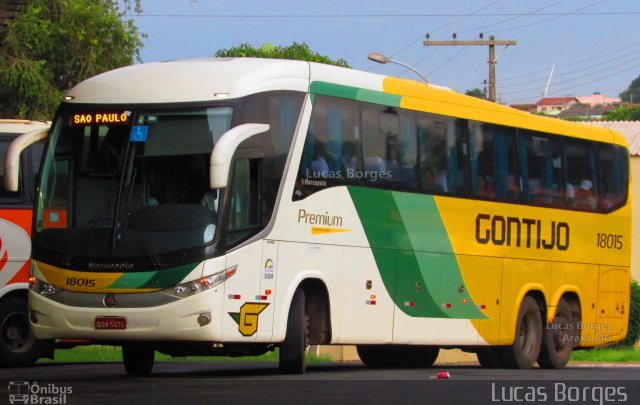 Empresa Gontijo de Transportes 18015 na cidade de Araxá, Minas Gerais, Brasil, por Lucas Borges . Número da foto: #3904076.