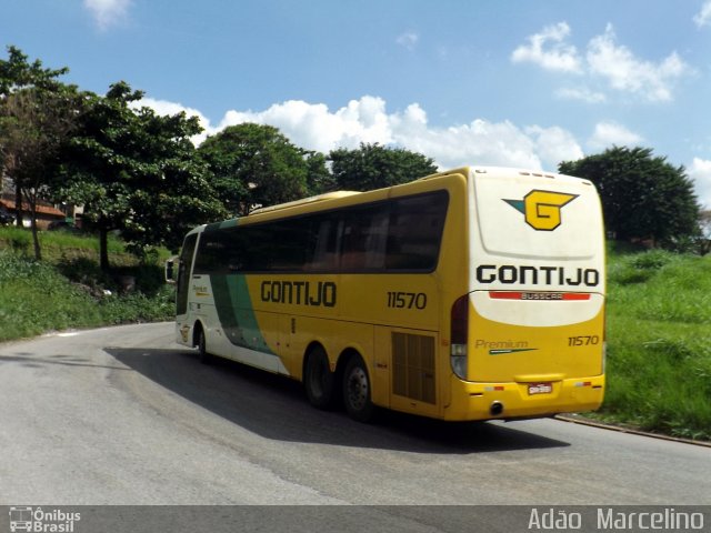 Empresa Gontijo de Transportes 11570 na cidade de Belo Horizonte, Minas Gerais, Brasil, por Adão Raimundo Marcelino. ID da foto: 3905419.