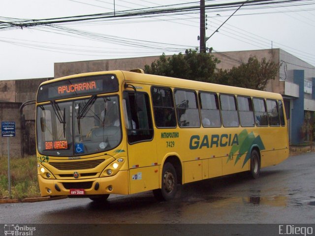 Viação Garcia 7429 na cidade de Apucarana, Paraná, Brasil, por Diego Lopes. ID da foto: 3906890.