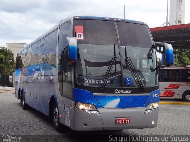 Viação Cometa 8135 na cidade de Resende, Rio de Janeiro, Brasil, por Sergio Rodrigues de Souza. ID da foto: 3907715.