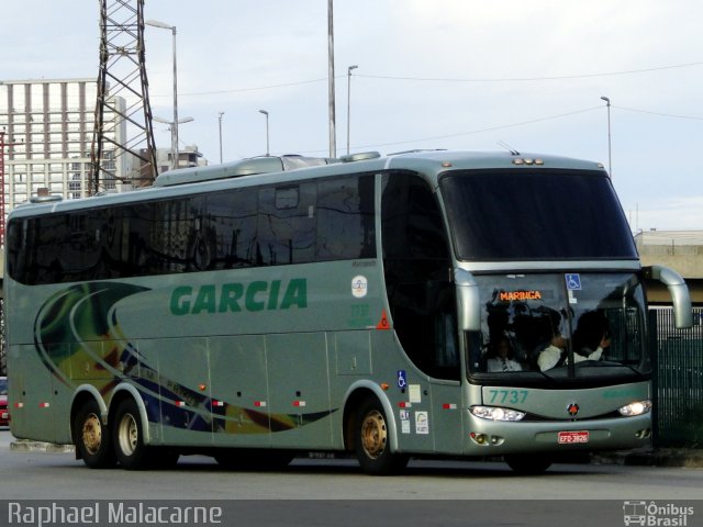 Viação Garcia 7737 na cidade de São Paulo, São Paulo, Brasil, por Raphael Malacarne. ID da foto: 3907408.