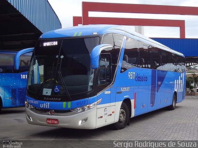 UTIL - União Transporte Interestadual de Luxo 9517 na cidade de Resende, Rio de Janeiro, Brasil, por Sergio Rodrigues de Souza. Número da foto: #3907732.