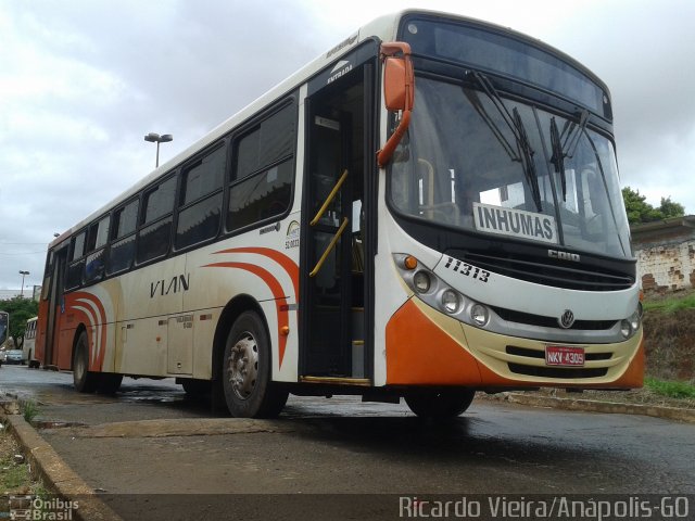 VIAN - Viação Anapolina 11313 na cidade de Anápolis, Goiás, Brasil, por Ricardo Vieira. Número da foto: #3906686.