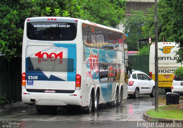 Auto Viação 1001 2508 na cidade de São Paulo, São Paulo, Brasil, por Felipe Carvalho. Número da foto: #4500155.