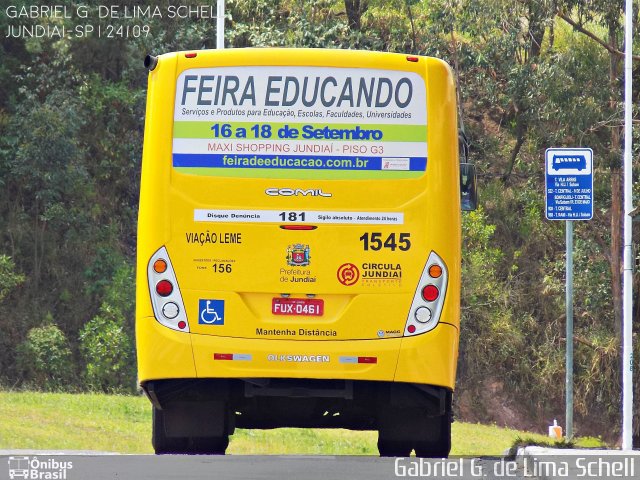 Viação Leme 1545 na cidade de Jundiaí, São Paulo, Brasil, por Gabriel Giacomin de Lima. Número da foto: #4499532.