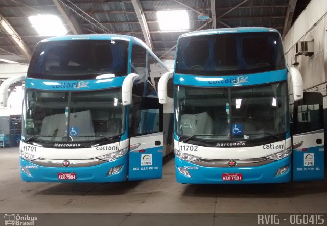 Cattani Sul Transportes e Turismo 11702 na cidade de Pato Branco, Paraná, Brasil, por Rodrigo Augusto  Vignaga. ID da foto: 4498597.