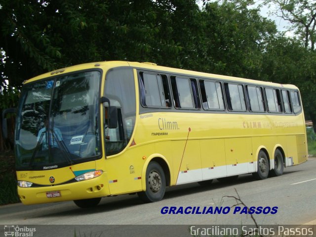 Viação Itapemirim 8067 na cidade de Governador Valadares, Minas Gerais, Brasil, por Graciliano Santos Passos. ID da foto: 4497926.