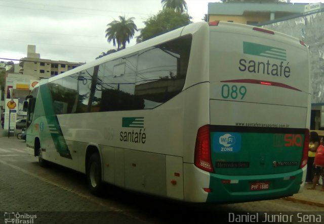 Santa Fé Transportes 089 na cidade de Itabirito, Minas Gerais, Brasil, por Daniel Junior Sena. Número da foto: #4500580.
