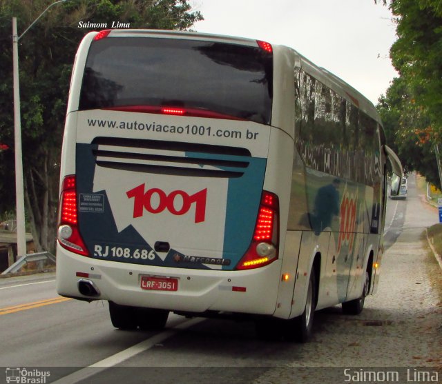 Auto Viação 1001 RJ 108.686 na cidade de Campos dos Goytacazes, Rio de Janeiro, Brasil, por Saimom  Lima. ID da foto: 4498998.