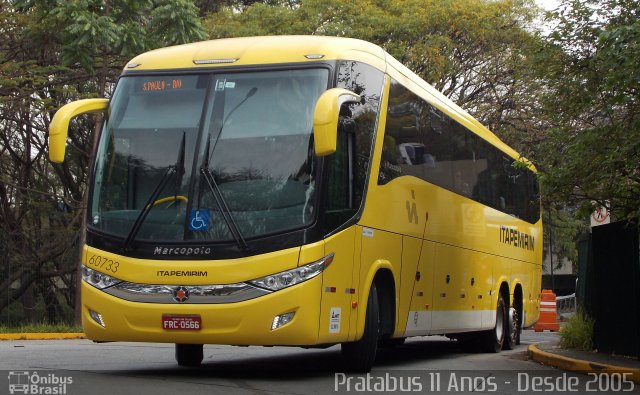 Viação Itapemirim 60733 na cidade de São Paulo, São Paulo, Brasil, por Cristiano Soares da Silva. ID da foto: 4519705.