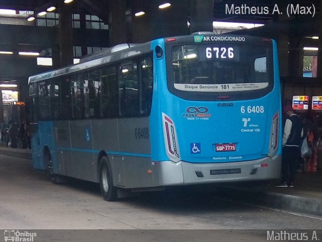 Transwolff Transportes e Turismo 6 6408 na cidade de São Paulo, São Paulo, Brasil, por Matheus Ariel. Número da foto: #4523321.