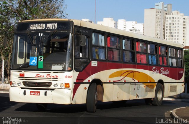 Viação São Bento Ribeirão Preto 5305 na cidade de Ribeirão Preto, São Paulo, Brasil, por Lucas Lima. Número da foto: #4522409.