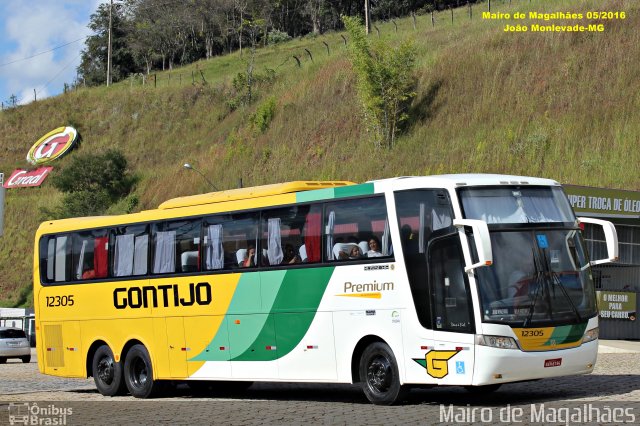 Empresa Gontijo de Transportes 12305 na cidade de João Monlevade, Minas Gerais, Brasil, por Mairo de Magalhães. ID da foto: 4521820.