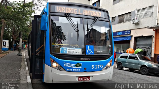 TUPI - Transportes Urbanos Piratininga 6 2173 na cidade de São Paulo, São Paulo, Brasil, por Asprilla Matheus. Número da foto: #4523680.