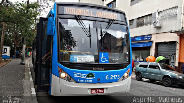 TUPI - Transportes Urbanos Piratininga 6 2173 na cidade de São Paulo, São Paulo, Brasil, por Asprilla Matheus. ID da foto: 4523680.