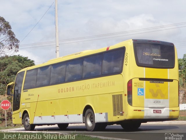 Viação Itapemirim 45809 na cidade de Gama, Distrito Federal, Brasil, por José Augusto da Silva Gama. ID da foto: 4524425.