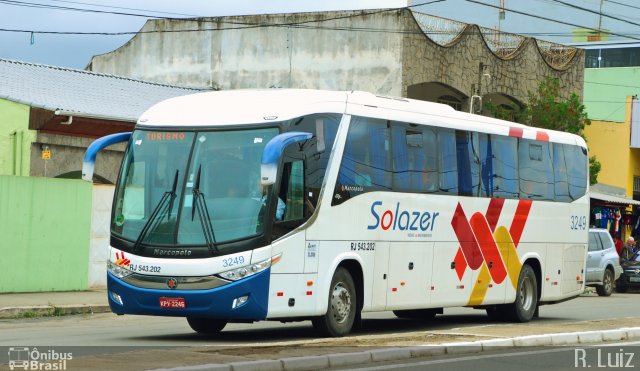 Solazer Transportes e Turismo 3249 na cidade de Aparecida, São Paulo, Brasil, por Ricardo Luiz. Número da foto: #4525513.
