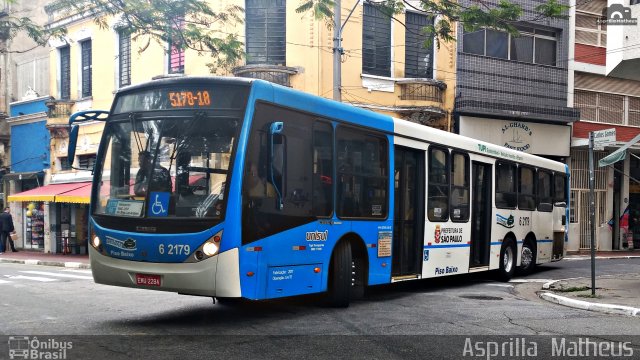TUPI - Transportes Urbanos Piratininga 6 2179 na cidade de São Paulo, São Paulo, Brasil, por Asprilla Matheus. Número da foto: #4523685.