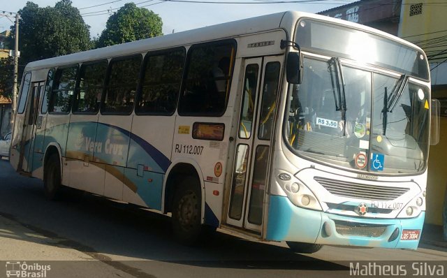 Auto Viação Vera Cruz - Belford Roxo RJ 112.007 na cidade de Belford Roxo, Rio de Janeiro, Brasil, por Matheus Silva. Número da foto: #4523886.