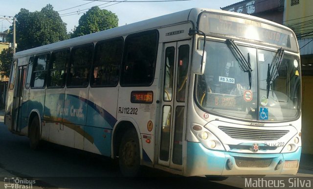 Auto Viação Vera Cruz - Belford Roxo RJ 112.202 na cidade de Belford Roxo, Rio de Janeiro, Brasil, por Matheus Silva. ID da foto: 4523888.