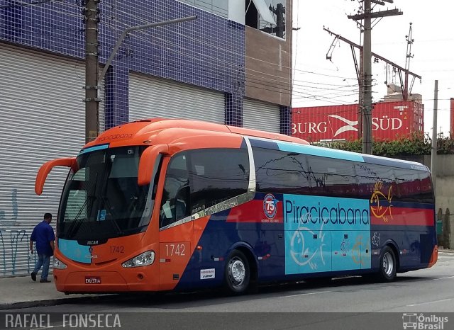Viação Piracicabana 1742 na cidade de São Paulo, São Paulo, Brasil, por RAFAEL  JUNIO FONSECA. Número da foto: #4524776.