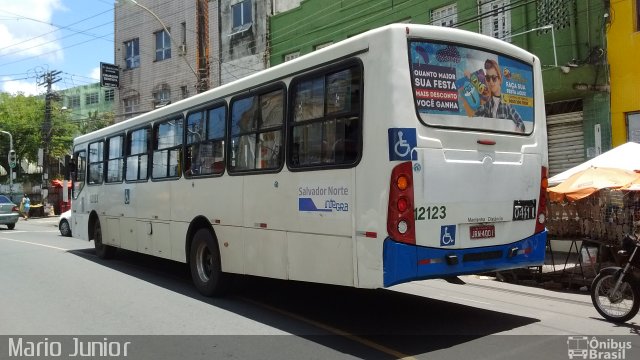 Concessionária Salvador Norte - CSN Transportes 12123 na cidade de Salvador, Bahia, Brasil, por Mario Junior. Número da foto: #4527695.