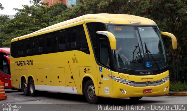 Viação Itapemirim 60671 na cidade de São Paulo, São Paulo, Brasil, por Cristiano Soares da Silva. ID da foto: 4526861.