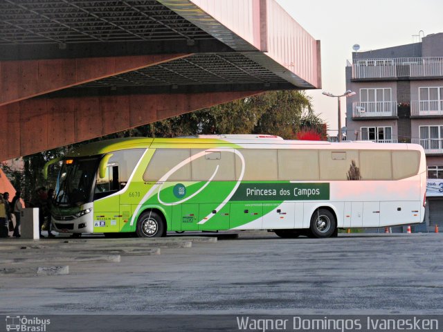 Expresso Princesa dos Campos 6670 na cidade de Ponta Grossa, Paraná, Brasil, por Wagner Domingos Ivanesken. ID da foto: 4527083.