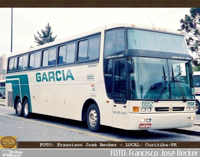 Viação Garcia 6652 na cidade de Curitiba, Paraná, Brasil, por Derles Borges Pichoff. Número da foto: #4528029.
