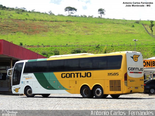 Empresa Gontijo de Transportes 11585 na cidade de João Monlevade, Minas Gerais, Brasil, por Antonio Carlos Fernandes. ID da foto: 4527282.